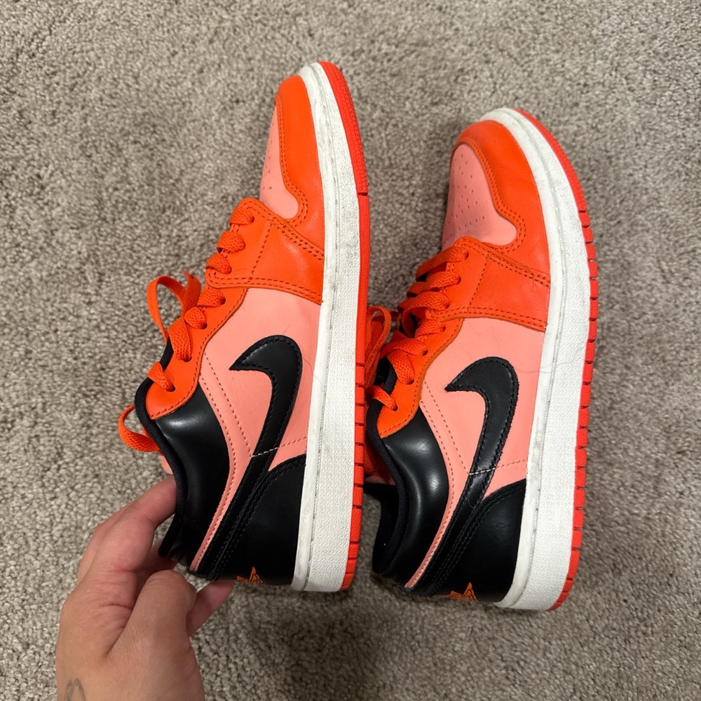 Jordan Women's Sneakers in Orange, Pink, Black - Picture 4 of 7